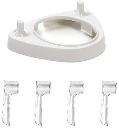 Portaspazzolino elettrico con 4 custodie antipolvere per testine Oral-B