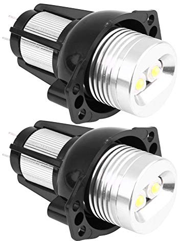 KIMISS LED dimljus, 2 st 12 V 12 W LED ängelögon gloria ring markörljus billampor för E90 E91 05-08 6000K