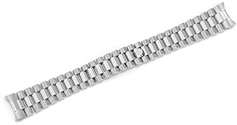 ROUHO Uhrenzubehör Riemenstahl Massiven Edelstahl-Stativ-Stativ-Stahl-Stahl-Uhrenkette Für Rolex-Silber 21mm