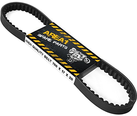 Area1 Cinghia di Ricambio 788x17x28 per Scooter 50cc 2T – Compatibile con ATU Explorer, AGM, Nova Motors, GT Union, Longjia, Mawi, RS, Ultima Ride, Sprint, Tauris, Benero, TNG, MuZ, Forstinger