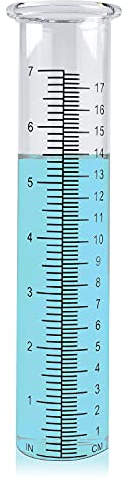 TBWHL Regenmesser aus Glas mit einer Kapazität von 17,8 cm, rohr für den Hof Garten Zuhause (1 Stück)