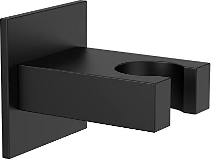 Shower Set Schwarz Handbrause Halterung Messing Duschkopf Halterung Wandhalterung Duschhalterung Quadratisch Duschkopfhalterung für Badezimmer