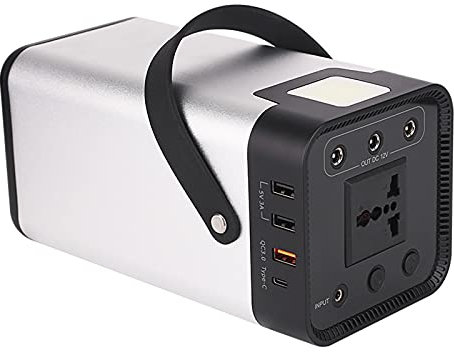 AIZYR Central Eléctrica Portátil De 200W 54600MAH - Salida De CA De Onda Sinusoidal Pura Generador De Carga Solar para Acampar En Casa Al Aire Libre,UK Plug