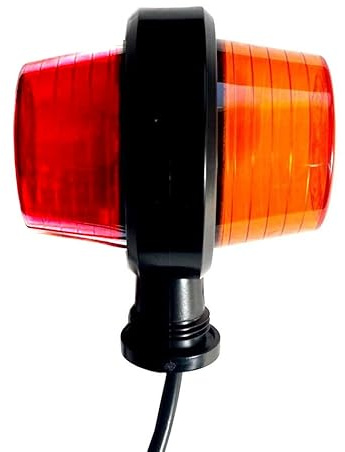 MelTruck LED Positionsleuchte Umrissleuchte für Anhänger LKW 12V/24V kurzer Ausleger E9 IP68 Orange Rot Weiß für Trailer Wohnwagen Busse (orange, rot - old school - kurze ausleger)
