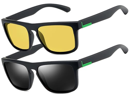 LEDING&BEST Polarisierte Sonnenbrille Herren Damen für Autofahren Angeln