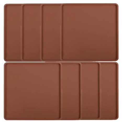 8 Pack Extra Thick 14'' × 14'' Silicone Dehydrator Sheets with Edge for Excalibur - Fruit Vegetables Leather Dehydrator Trays for Liquids - Dehydrator Mats Trays Liner Accessories
