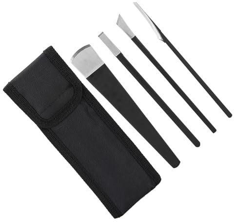 Leopacat Professionelle Pediküre Messer Kits, Hornhauthobel Fußschaber Fußreparatur Edelstahl Hornhautentferner Abgestorbene Haut Fußfeile Raspel für Fußpflege Werkzeuge 4 Stück Set