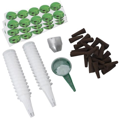 Topiky Kit de Gousses de Graines, Gousses de Graines pour Système de Culture Hydroponique, Fournitures Hydroponiques avec 30 éponges de Culture, 30 Dômes de Paniers de Plantation,
