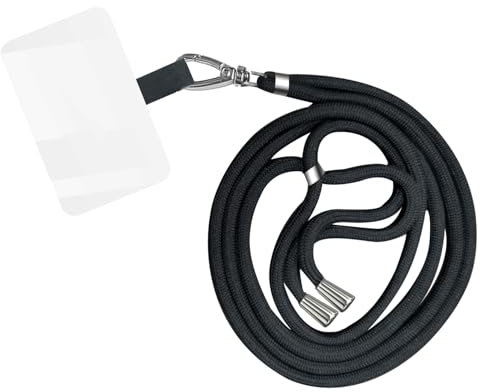 TIGERRDU PERSENTU Mobile Phone Lanyard Crossbody Phone Lanyard Strap with Transparent Patch Original Minimalist Design Neck Strap for Protection compatible with iPhone, Samsung Galaxy and Smartphones
