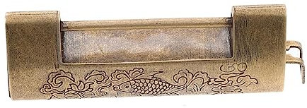 Hoement 1satz Vintage Chinesisches Vorhängeschloss Antike Gravur Für Schmuckschatulle Holzkiste Und Möbel Retro Design Mit Traditioneller Chinesischer Ornamentik Abstand