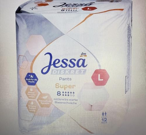 Jessa Diskret Pants Inkontinenz Gr. L Super Hautschutz, 12 St