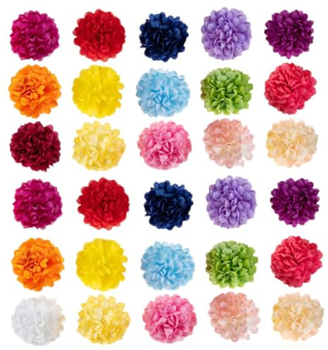 Vaguelly 40stücke Künstliche Chrysanthemen Blumenköpfe Dekoration Künstliche Blumen Köpfe Für Basteln Und DIY Projekte