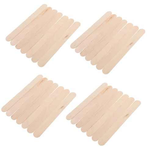 PHENOFICE 10packungen Holzstäbchen Für Eis Blanko-eisstiele Wachs-applikator-stäbchen in Großpackung Kleine Bastelstäbchen Zum Basteln