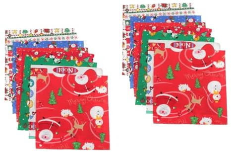 VILLCASE 16 STK Patchwork-Kopf Bastelstoff aus Baumwolle Quilten von Stoffquadraten kollegen weihnachtsgeschneke Weihnachtsstoff weihnachtlicher Baumwollstoff rot