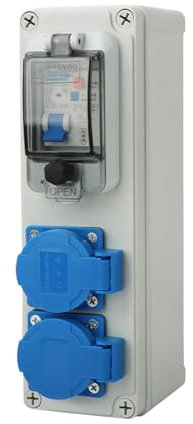 Quadro Elettrico Di Cantiere, Distributore Di Alimentazione Impermeabile 16A 250V 2P Scatola Elettrica Da Esterno Distributore Corrente Da Paret Scatola Distribuzione Industriale