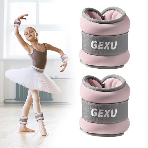 Gewichte für Beine und Arme, Ankle Weights Einstellbar, Gewichtsmanschetten Fuß Hand und Fuß Universal, Fußgewichte für Das Fitnessstudio, Yoga und zu Hause, Handgelenk Gewichte, 0,3 Kg * 2, Rosa