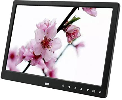 DSeenLeap 12/13/15/17 Zoll digitaler Bilderrahmen, schmale Seite, Vorderseite, Touch-Taste, Werbemaschine, HD, elektronisches Album, Videoplayer, unterstützt SD, USB (Noir 17)