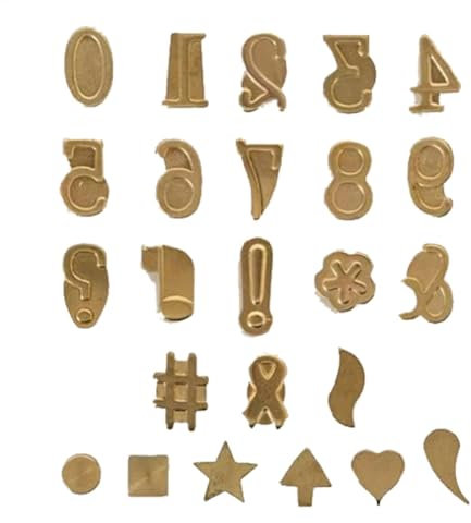 Wood Burning Tool with Copper Letters and Symbols - diyes Wood Burning Kit, Artistic Stamping Kit | Letter Hot Stamping Kit, Multi surfaces Wood Stamping Tool Leather, Wood Crafts Ideal for diyes Proj