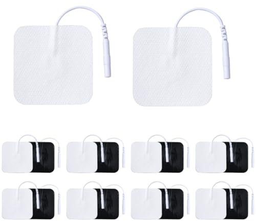 16 Stück Elektroden Pads, 50 x 50mm Gerät Pads Selbstklebende Elektroden für Tens Gerät Pads Selbstklebende Elektroden, Wiederverwendbare Elektroden Pads für TENS/EMS Geräte