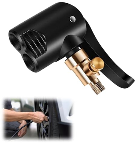 Autoventil Hebelstecker,Autoventil Adapter,Air Chuck für Fahrradventil&Reifenfüller,Bosch Easy Pump Adapter kompatibel,SKS Pumpenkopf Click Valve&Schwalbe Click Valve,Einfach Aufpump(Belüftbar)