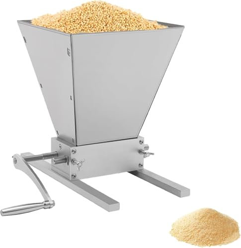 Manuelle Getreidemühle mit 2 Rollen und Kurbel – perfekt zum Mahlen von Gerste, Weizen und anderen Körnern