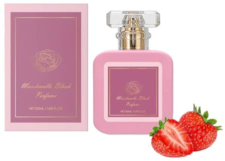 Pink Blush Eau De Parfum Spray, Romantic And Sweet Perfume for Women, Strawberry Sweet Energising Eau De Toilette, Marshmallow Blush Perfume Women, Long-Lasting (1Pc)