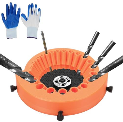 Miosugo Schärfgerät für Bohrer, Elektrischer Bohrerschärfer für Winkelschleifer, Universales Bohrerschärfgerät für Spiralbohrer, Steinbohrer, HSS-Bohrer (2-13mm)