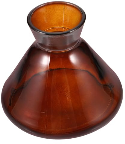 WEKADRIN Flacone Diffusore di Profumo e Oli Essenziali 220ml in Vetro Trasparente Bocca Larga Design Tromba per Aromaterapia Casa Ufficio Spazi Caldi