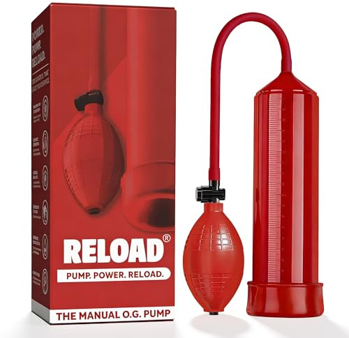 Reload The O.G Penis Pump for Male Erection, Manual Control Vacuum Pump with Comfortable Soft Silicone Design, Portable, Body-Safe Material - Designed in the UK