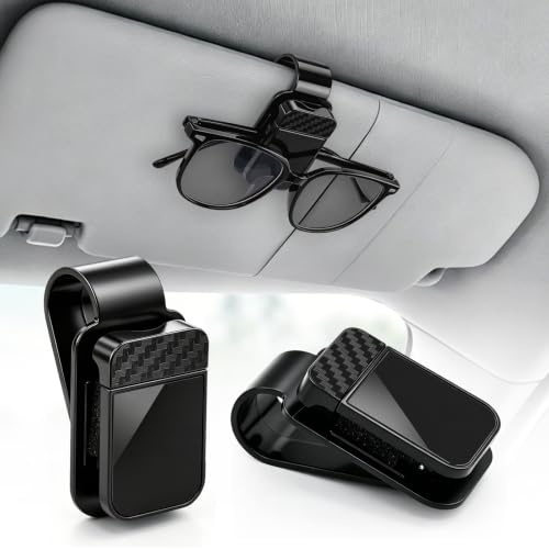 YIWONFU 2 soportes para gafas de sol para coche, soporte universal para gafas de sol y gafas de lectura, organizador de coche para coche SUV