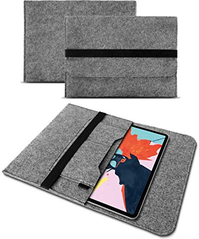 Sleeve Hülle kompatibel für Apple iPad Pro 12,9 Tasche Filz Notebook Cover Laptop Case Grau
