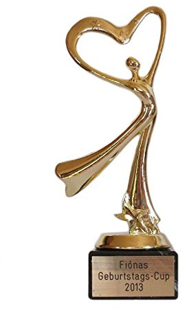 RaRu Geschenk-Pokal (Herz Dame) mit Ihrer Wunschgravur