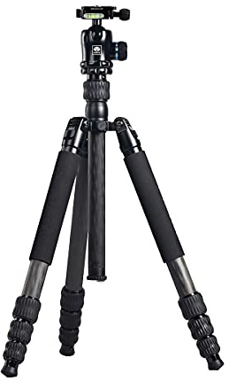 SIRUI Treppiede professionale in fibra di carbonio resistente, treppiede per fotocamera da 61 ″ con testa a sfera fluida, carico massimo 15 kg (MT2204+K-20X)