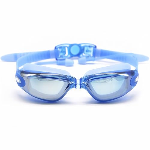 Hersvin Schwimmbrille (M/0 bis M/-8,0) UV400 Anti-UV Anti Nebel Schutzbrille für Erwachsene Männer Frauen Kinder