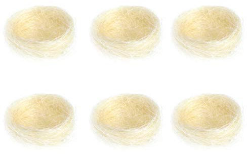PRETYZOOM 6pcs Ei Nest Künstliche Osternest Garten Hof Ornamente Natur Kunst Handwerk Home Dekoration Hochzeitsfeier Süßigkeiten Halter Keine Eier Weiß