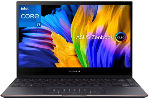 Asus Zenbook Flip S UX371EA-HL259T PC portátil 13 4K OLED (Intel Core i7-1165G7, RAM de 16 GB, SSD 512 GB, Iris Xe, incluye lápiz capacitivo y convertidor de jack, Windows 10), teclado AZERTY francés