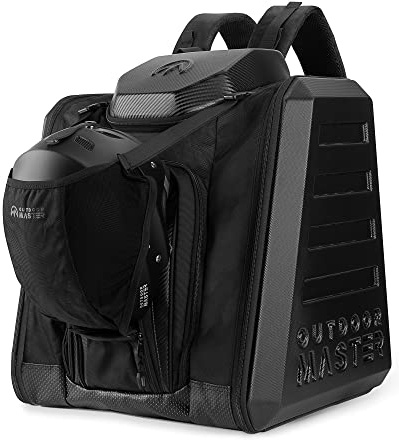 OutdoorMaster Boot Bag - Hard Case Ski Boots and Snowboard Boots Bag, Excellent for Travel with Waterproof Exterior & Bottom - for Men, Women and Youth, 65L