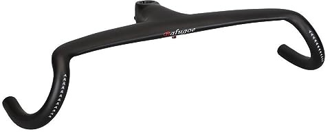 FukkeR Gravel Fahrradlenker Φ28.6mm Bike Drop Bar 400mm 420mm 440mm Carbon Rennrad Gebogen Lenker Geeignet Für Tourenräder Langes Fahren MTB BMX DH XC AM FR (Color : Black, Size : 420 * 100mm)