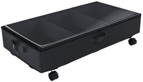 TOVINANNA Bolsa Organizadora Con Ruedas Para Debajo De Cama Compartimentos Oxford Transpirable Caja Grande Almacenamiento Ropa Edredones Mantas Fácil Acceso