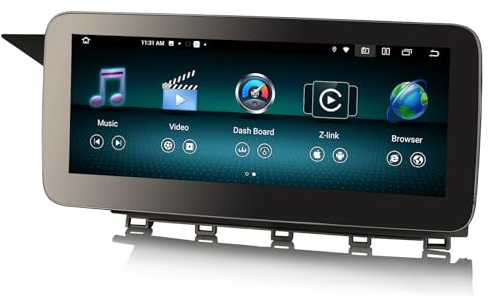 Erisin 8-Kern 4GB+64GB Android 12 Autoradio Bluetooth GPS Navigation für Mercedes Benz GLK-Klasse X204 2013-2015 NTG 4.5, 10.25 Zoll IPS Bildschirm Unterstützt CarPlay Android Auto WiFi DAB+ USB DSP