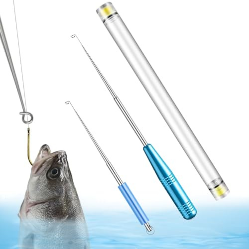 NHTJTHE Stabiler Hakenlöser Angeln, tragbarer Haken-Entferner, Edelstahl-Angelhaken-Entferner, Angelwerkzeuge, fur Kleine und große Hackenlöser Bei Fischen Angelzubehör