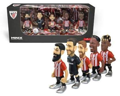 MINIX - Athletic Club Bilbao - Confezione da 5 - Figurine in PVC 7 cm - A (Unai Simon/Villalibre/Williams/Muniain/Williams jr)