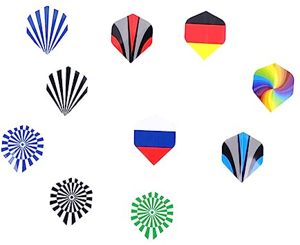Yardwe 30 Stück Kreative und Stabile Dart Flügel aus PET für Erwachsene für Outdoor Sport und Selbstgemacht Dartspiel mit Verbesserter Flugstabilität