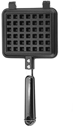 Yctze Non-Stick Gas Waffle Maker Pan, Cast Iron Waffle Mould for Household Kitchen, Stovetop Waffle Iron for Cooking and Baking