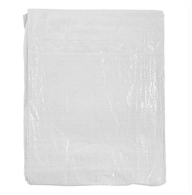 5x8m White Tarpaulin - 90gsm Heavy Duty Tarp Sheet Cover - 16.40ft x 26.25ft Waterproof Multi-Use Sheet with Eyelets for Garden, Caravan, Camping, Ground Cover…