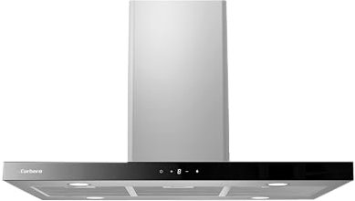 Corberó - Hotte île | 90 cm | RODAS9100 | Débit 1000 m3/h, 3 vitesses, filtre aluminium 3 couches, filtre charbon | E. Énergie A++ | Inox