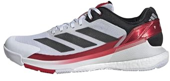 adidas Crazyquick Boost Padel Shoes, Zapatos Hombre, Cloud White/Core Black/Lucid Red, 44 2/3 EU