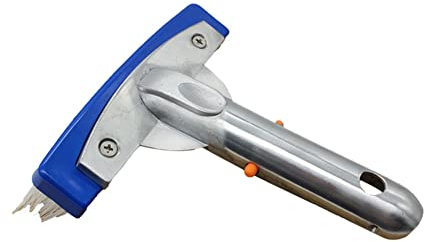 Giuneuow Cepillo Limpiador de Piscina de Acero Inoxidable de 5,5 Pulgadas para Herramienta de Equipo de Limpieza de Pared de Suelo de Estanque de SPA