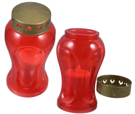 NULYLU 2piezas Velas Conmemorativas Eléctricas Para Cementerio Diseño Flameless Luz Parpadeante Decoración Elegante Para Jardín y Rituales Resistente Condiciones Exteriores