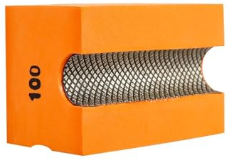 MiJunHD Konkaver Galvanisierter Diamant Schleifblock, 100 Korn Gebogenes Polierpad Schleifklötze zum Schleifen und Trimmen von Granit, Marmor, Glas, Fliesen, Holz (1 Stück)